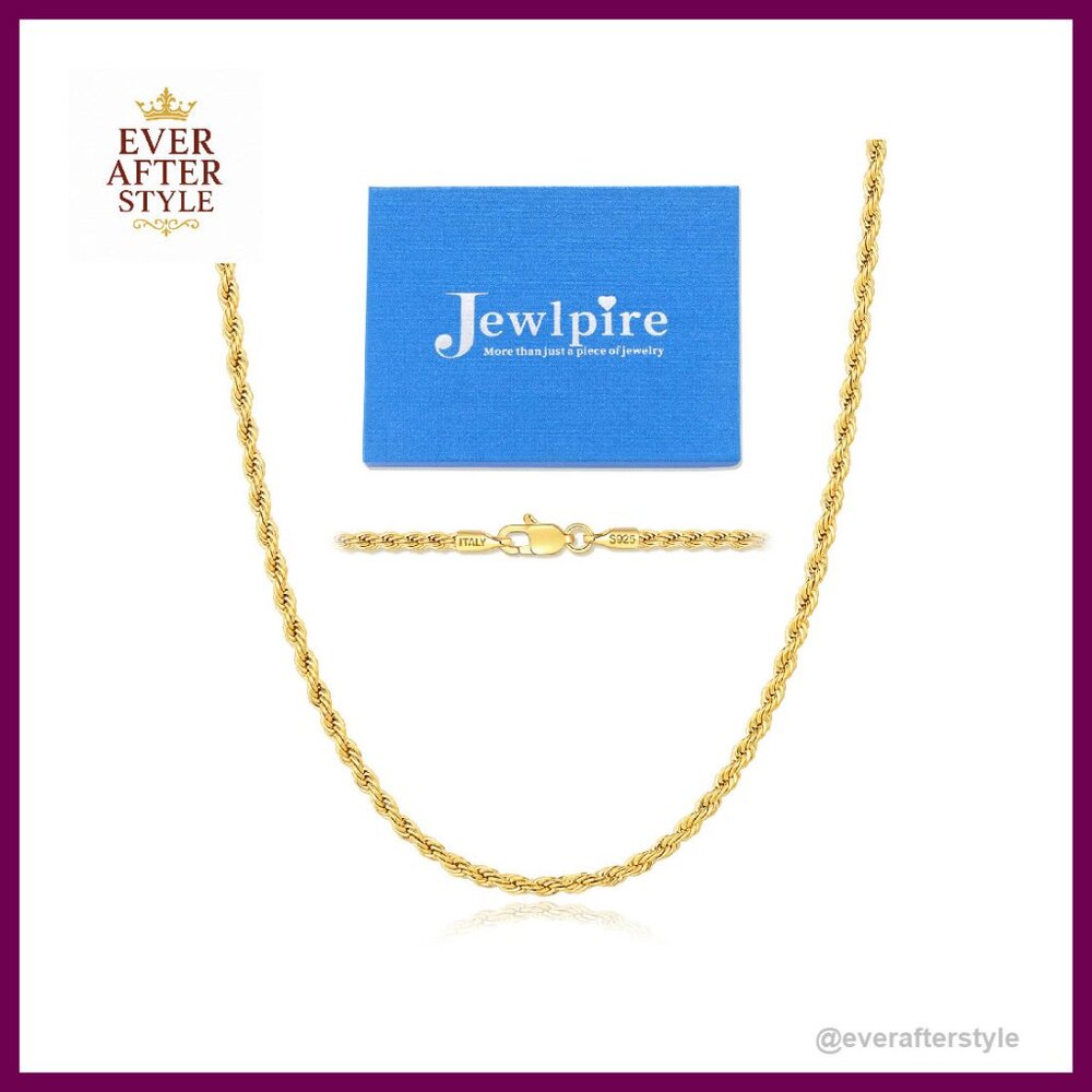 Sterling Silver Rope Chain Necklace Minimal Elegant Layered Dainty Jewelry